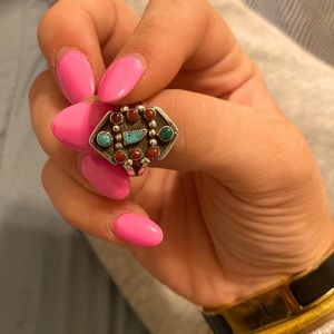 multi stone turquoise ring